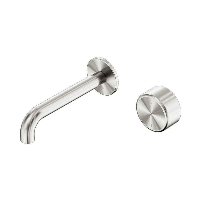 160mm Nero Serenity Progressive Lead-Free DZR Brass Wall Basin Mixer With Metal Handle