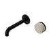 160mm Nero Serenity Progressive Lead-Free DZR Brass Wall Basin Mixer With Rome Travertine Handle