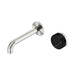 160mm Nero Serenity Progressive Lead-Free DZR Brass Wall Basin Mixer With Marquina Black Handle