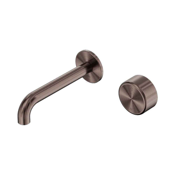 160mm Nero Serenity Progressive Lead-Free DZR Brass Wall Basin Mixer With Metal Handle