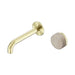 160mm Nero Serenity Progressive Lead-Free DZR Brass Wall Basin Mixer With Rome Travertine Handle