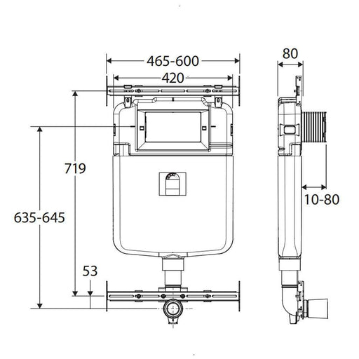 Viega Prevista Pure In-Wall Cistern For Wall Faced Pan