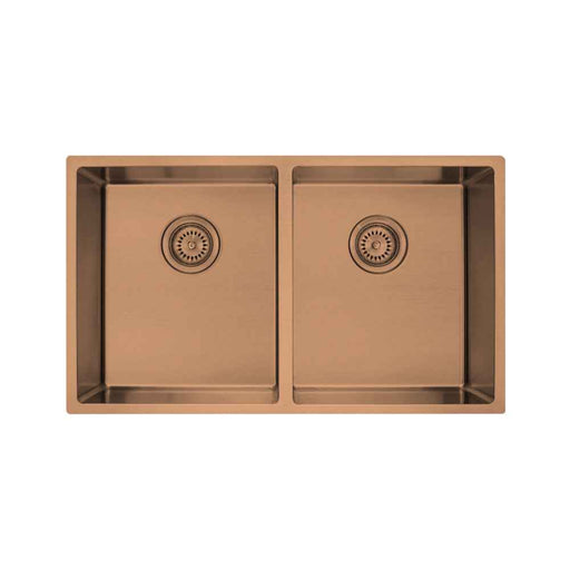 860*440*200*1.2mm MN Stainless Steel Copper Round Corner Double Bowl Top Mount or Undermount PVD Sink