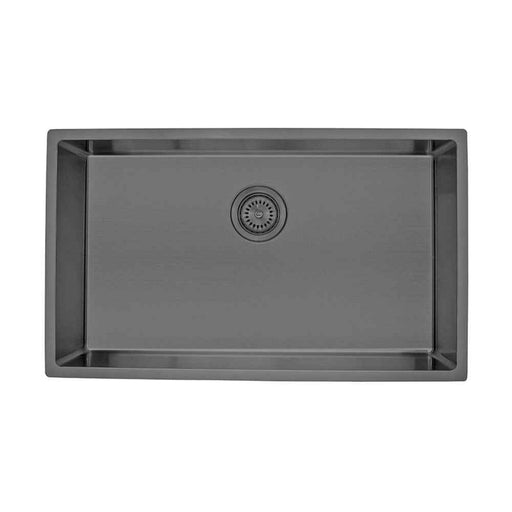 760*440*200*1.2mm MN Stainless Steel Gun Metal Round Corner Single Bowl Top Mount or Undermount PVD Sink