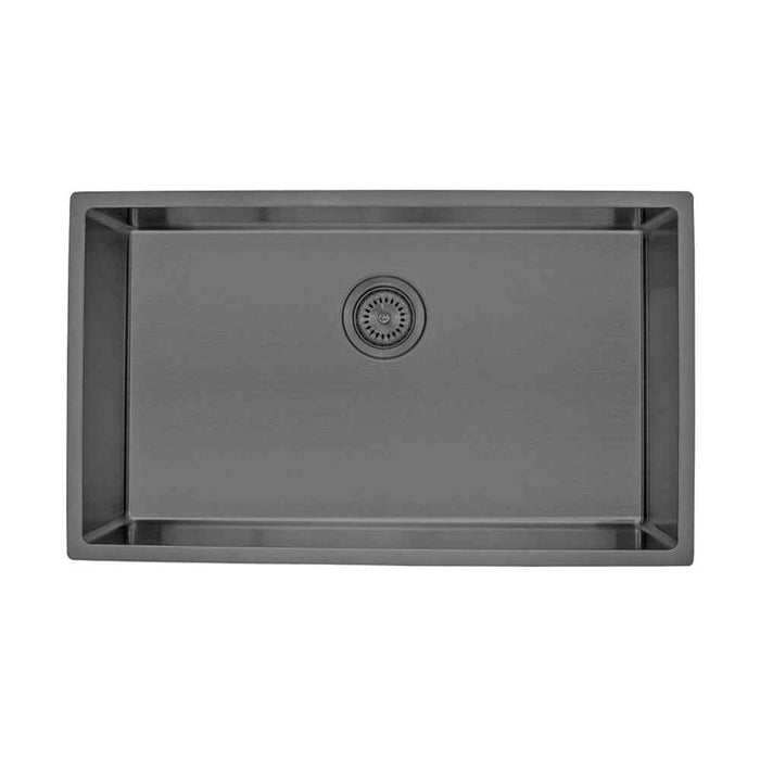 760*440*200*1.2mm MN Stainless Steel Gun Metal Round Corner Single Bowl Top Mount or Undermount PVD Sink