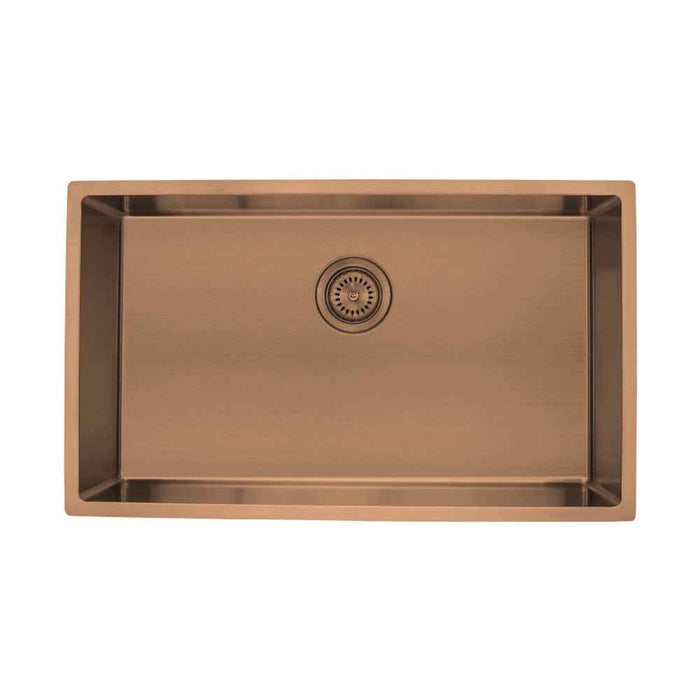 760*440*200*1.2mm MN Stainless Steel Copper Round Corner Single Bowl Top Mount or Undermount PVD Sink