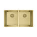860*440*200*1.2mm MN Stainless Steel Light Gold Round Corner Double Bowl Top Mount or Undermount PVD Sink