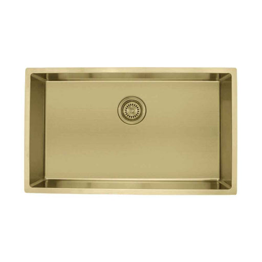 760*440*200*1.2mm MN Stainless Steel Light Gold Round Corner Single Bowl Top Mount or Undermount PVD Sink