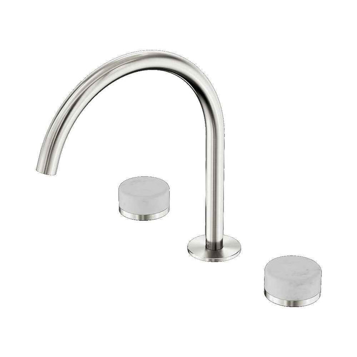 Nero Serenity Lead-Free DZR Brass Bath/Kitchen Set Arc With Carrara Handle