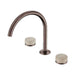 Nero Serenity Lead-Free DZR Brass Bath/Kitchen Set Arc With Rome Travertine Handle