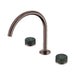 Nero Serenity Lead-Free DZR Brass Bath/Kitchen Set Arc With Verde Alpi Handle