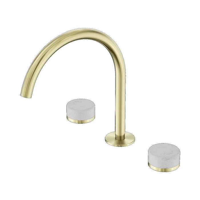 Nero Serenity Lead-Free DZR Brass Bath/Kitchen Set Arc With Carrara Handle