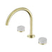Nero Serenity Lead-Free DZR Brass Bath/Kitchen Set Arc With Carrara Handle