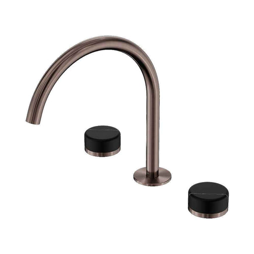 Nero Serenity Lead-Free DZR Brass Bath/Kitchen Set Arc With Marquina Black Handle