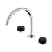 Nero Serenity Lead-Free DZR Brass Bath/Kitchen Set Arc With Marquina Black Handle