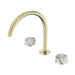 Nero Serenity Lead-Free DZR Brass Bath/Kitchen Set Arc With Arabescato Corchia Handle