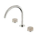 Nero Serenity Lead-Free DZR Brass Bath/Kitchen Set Arc With Rome Travertine Handle