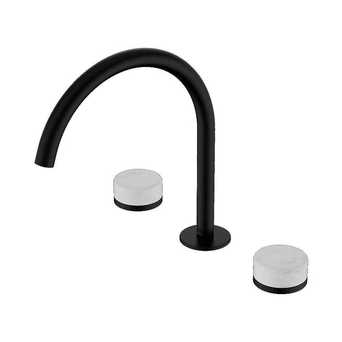Nero Serenity Lead-Free DZR Brass Bath/Kitchen Set Arc With Carrara Handle