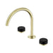 Nero Serenity Lead-Free DZR Brass Bath/Kitchen Set Arc With Marquina Black Handle