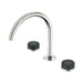 Nero Serenity Lead-Free DZR Brass Bath/Kitchen Set Arc With Verde Alpi Handle