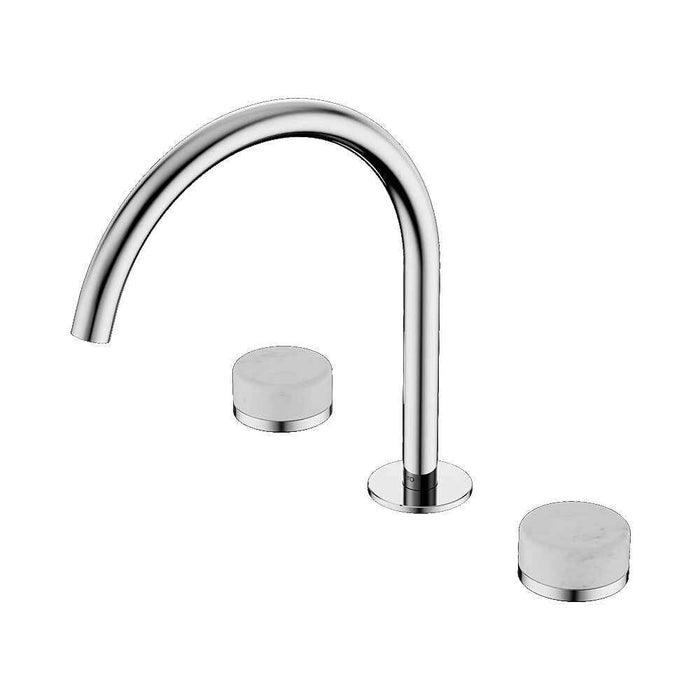 Nero Serenity Lead-Free DZR Brass Bath/Kitchen Set Arc With Carrara Handle