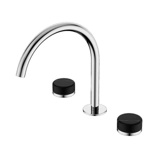 Nero Serenity Lead-Free DZR Brass Bath/Kitchen Set Arc With Marquina Black Handle