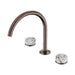 Nero Serenity Lead-Free DZR Brass Bath/Kitchen Set Arc With Arabescato Corchia Handle