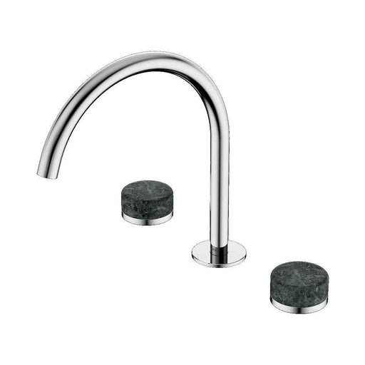 Nero Serenity Lead-Free DZR Brass Bath/Kitchen Set Arc With Verde Alpi Handle