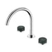 Nero Serenity Lead-Free DZR Brass Bath/Kitchen Set Arc With Verde Alpi Handle