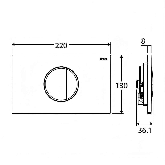 Halo Round Button Flush Plate For Viega Prevista Cisterns