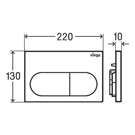 Viega Visign Life6 Pill Button Flush Plate For Viega Prevista Concealed Cisterns