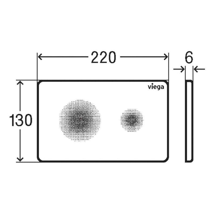 Viega Visign Style25 Gloss White Touchless Electronic Flush Plate For Viega Prevista Concealed Cisterns