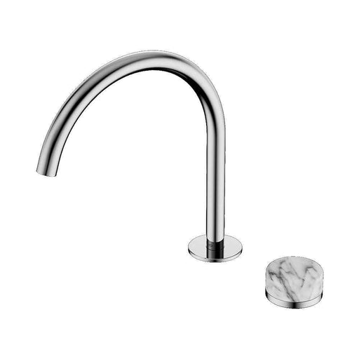 Nero Serenity Progressive Lead-Free DZR Brass Bath/Kitchen Mixer Arc With Arabescato Corchia Handle