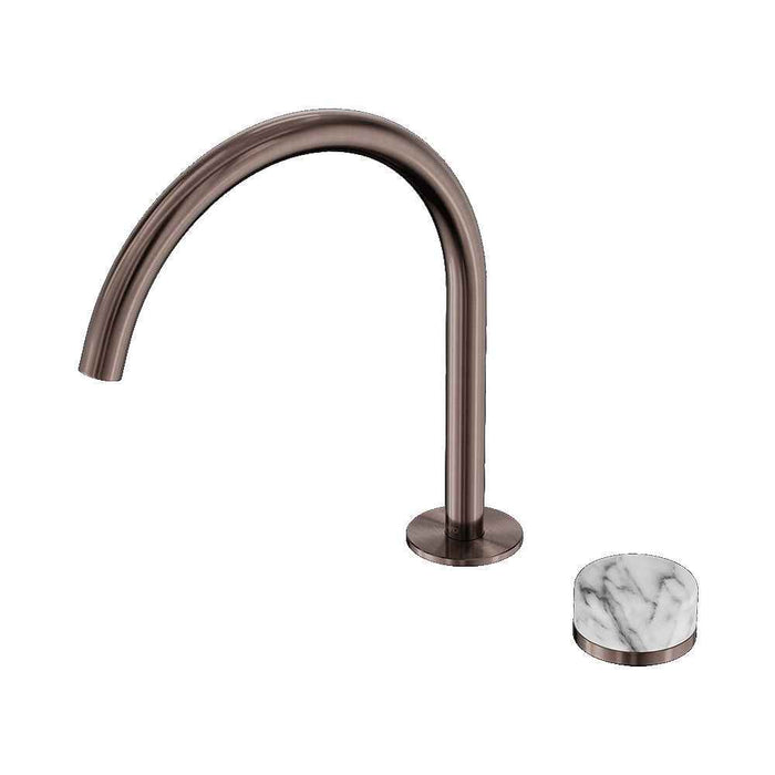 Nero Serenity Progressive Lead-Free DZR Brass Bath/Kitchen Mixer Arc With Arabescato Corchia Handle