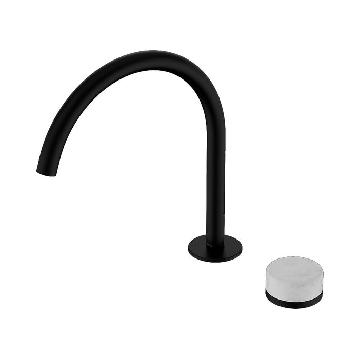 Nero Serenity Progressive Lead-Free DZR Brass Bath/Kitchen Mixer Arc With Carrara Handle