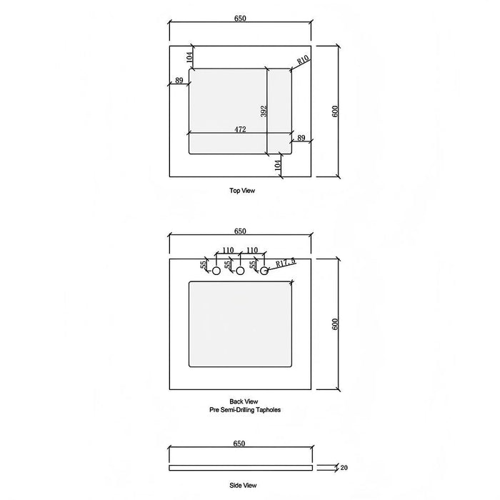 650*600*900mm Otti Havana Sable Walnut Fluted Moisture Resistant Plywood Base Cabinet Laundry Kit