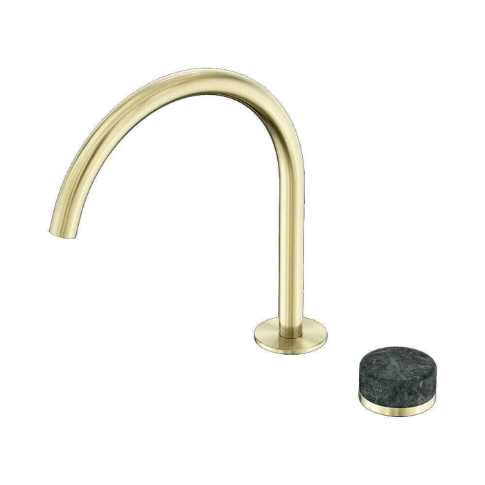 Nero Serenity Progressive Lead-Free DZR Brass Bath/Kitchen Mixer Arc With Verde Alpi Handle