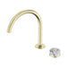 Nero Serenity Progressive Lead-Free DZR Brass Bath/Kitchen Mixer Arc With Arabescato Corchia Handle