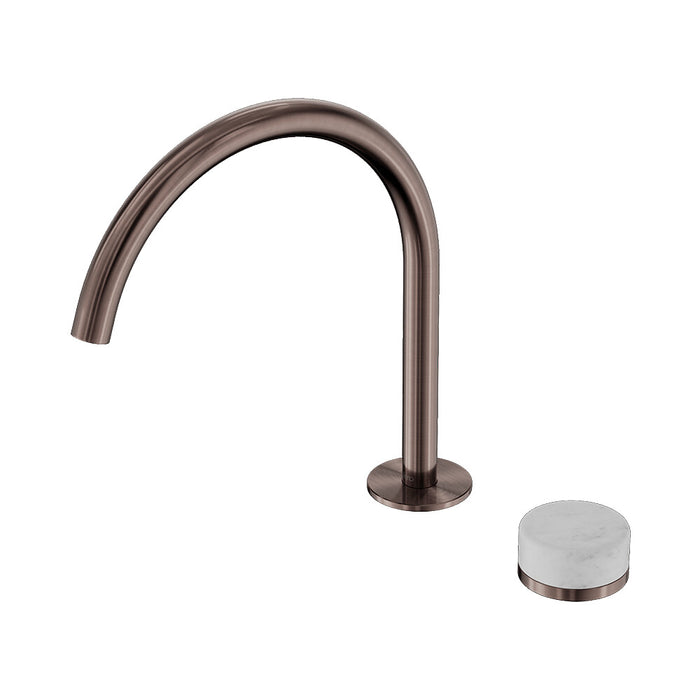 Nero Serenity Progressive Lead-Free DZR Brass Bath/Kitchen Mixer Arc With Carrara Handle
