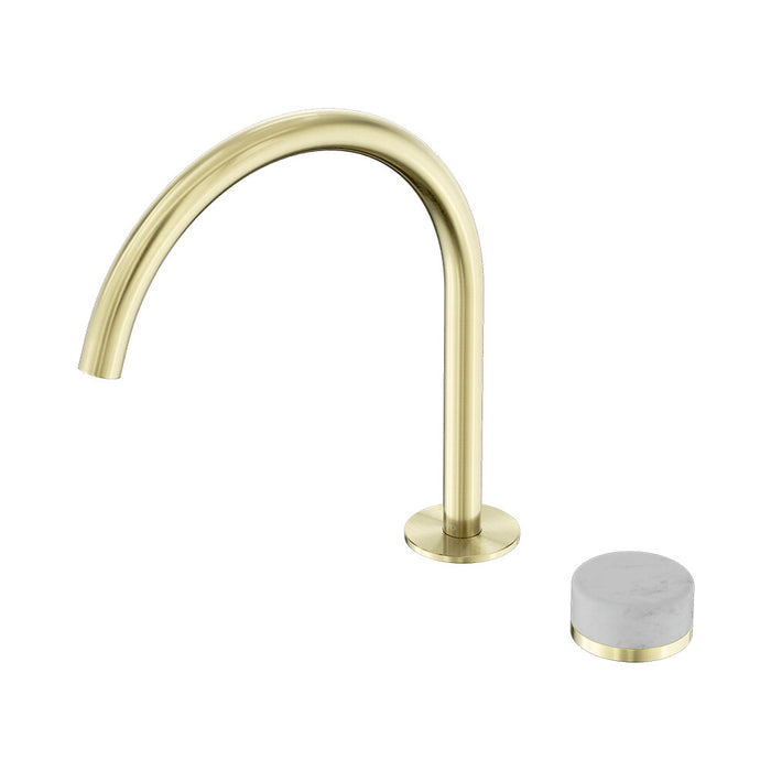 Nero Serenity Progressive Lead-Free DZR Brass Bath/Kitchen Mixer Arc With Carrara Handle