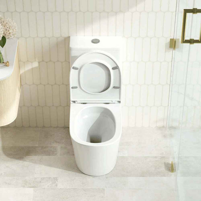 670*390*860mm Mercio FIFA Gloss White Highest Quality Vitreous China Rimless Tornado Back To Wall Toilet