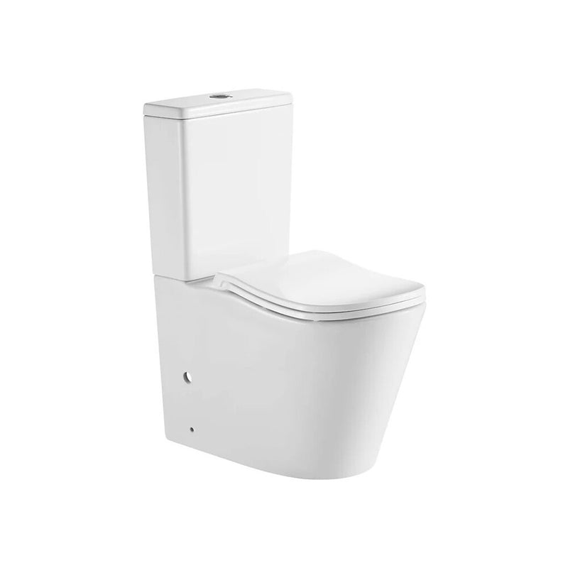 670*390*860mm Mercio FIFA Gloss White Highest Quality Vitreous China Rimless Tornado Back To Wall Toilet