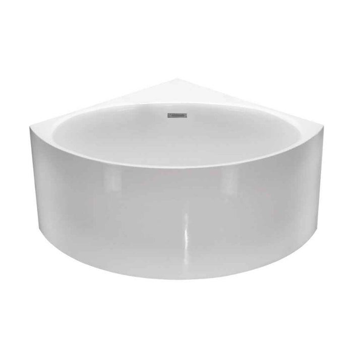 1000/1200*630mm Mercio Stanford Gloss White Acrylic With Overflow Triangle Corner Bathtub