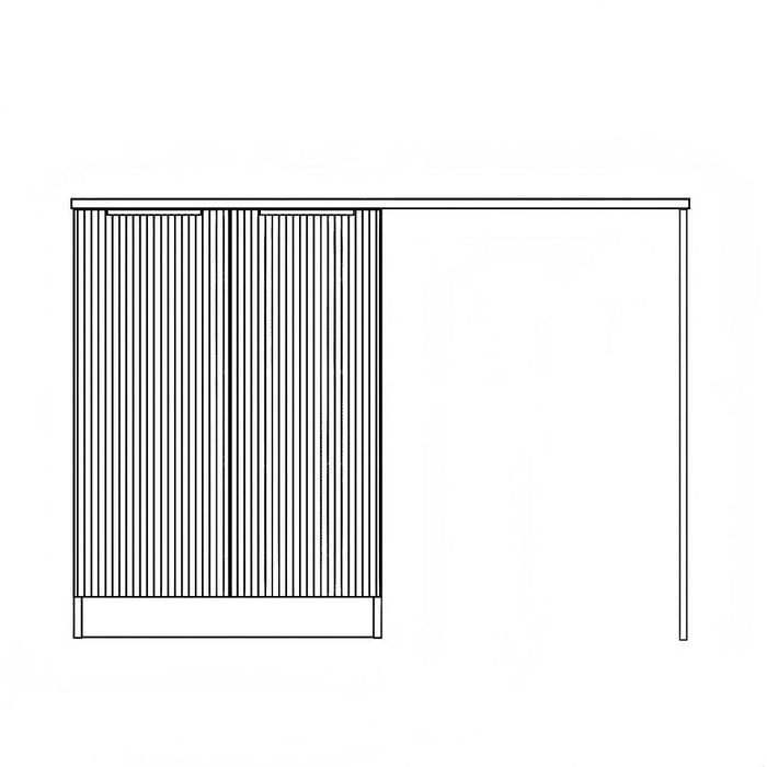 1300*600*900mm Otti Havana Sable Walnut Fluted Moisture Resistant Plywood Base Cabinet Laundry Kit