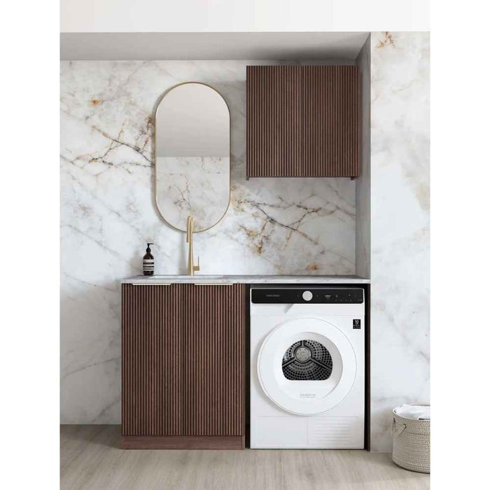 1305*600*2100mm Otti Havana Sable Walnut Fluted Moisture Resistant Plywood Laundry Kit