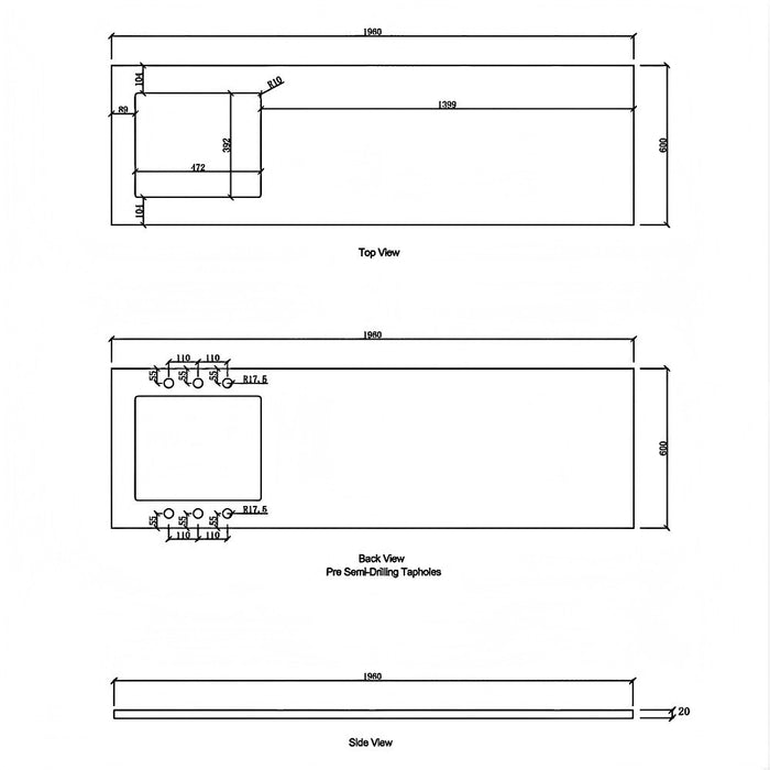 1960*600*2100mm Otti Havana Sable Walnut Fluted Moisture Resistant Plywood Laundry Kit