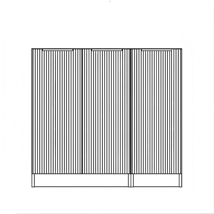 1060*600*900mm Otti Havana Sable Walnut Fluted Moisture Resistant Plywood Base Cabinet Laundry Kit