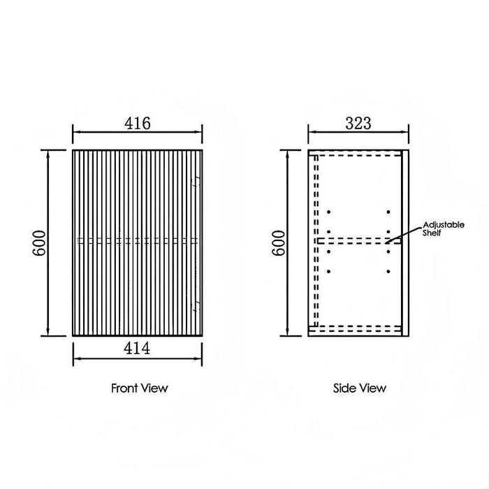 1715*600*2100mm Otti Havana Sable Walnut Fluted Moisture Resistant Plywood Laundry Kit