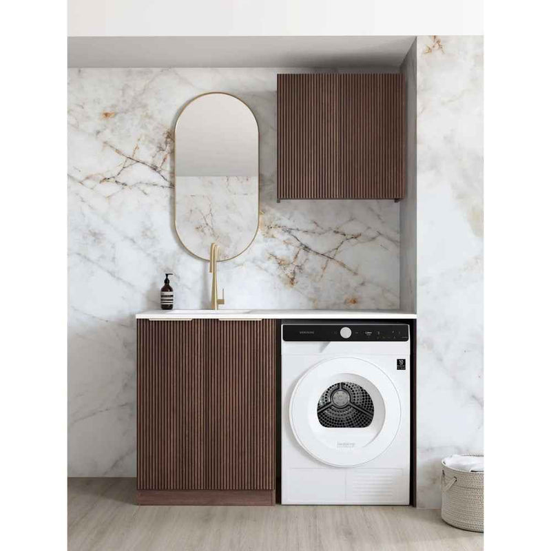 1305*600*2100mm Otti Havana Sable Walnut Fluted Moisture Resistant Plywood Laundry Kit