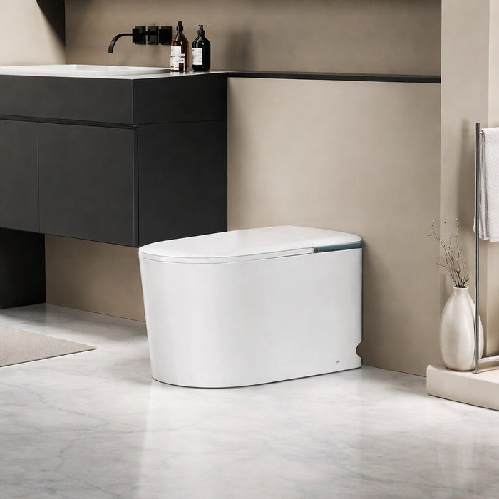 710*390*460mm Poseidon Vesso Tornado One-Piece Ceramic Remote Control Wall Faced Smart Toilet